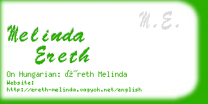 melinda ereth business card